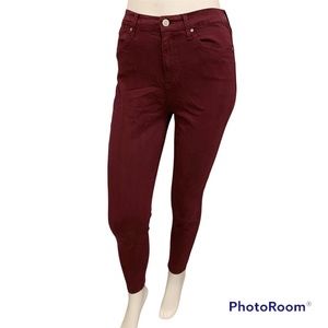 Celebrity Pink Burnt Red Burgundy High Rise Ankle Skinny Pants - Size 5 / 27